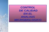 CONTROL DE CALIDAD EN EL ANALISIS MICROBIOLOGICO.