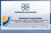 Gobierno Corporativo Herramientas para la Construcción de un Sector Cooperativo Competitivo. Fogacoop Febrero 23 de 2007.