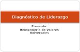 Presenta: Reingeniería de Valores Universales Diagnóstico de Liderazgo.