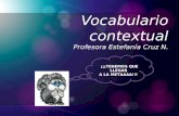 Vocabulario contextual Profesora Estefanía Cruz N. ¡¡¡TENEMOS QUE LLEGAR A LA METAAAA!!!!