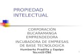 HPA-CBE1 PROPIEDAD INTELECTUAL CORPORACIÓN BUCARAMANGA EMPRENDEDORA INCUBADORA DE EMPRESAS DE BASE TECNOLOGICA Humberto Pradilla y Equipo Técnico-CBE.