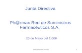 Www.pharmax.com.co1 Junta Directiva Ph@rmax Red de Suministros Farmacéuticos S.A. 20 de Mayo del 2.008.