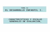 TEMA 12 EL DESARROLLO INFANTIL I. CARACTERISTICAS Y ESCALAS GENERALES DE EVALUACION.