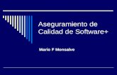 Aseguramiento de Calidad de Software+ Mario F Monsalve.