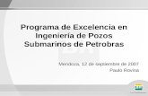 Programa de Excelencia en Ingeniería de Pozos Submarinos de Petrobras Mendoza, 12 de septiembre de 2007 Paulo Rovina.