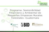 Programa: Sostenibilidad Financiera y Ambiental de Pequeñas Empresas Rurales Forestales -Guatemala.