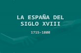 LA ESPAÑA DEL SIGLO XVIII 1715-1808 PRESENTACIÓN El siglo XVIII establece las raíces de la época contemporánea y, por lo tanto, de la actualidad.El siglo.
