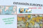EXPANSIÓN EUROPEA SIGLO XV - XVI UNA NUEVA VISIÓN DE MUNDO.
