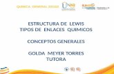 ESTRUCTURA DE LEWIS TIPOS DE ENLACES QUIMICOS CONCEPTOS GENERALES GOLDA MEYER TORRES TUTORA QUIMICA GENERAL 201102.