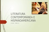 LITERATURA CONTEMPORÁNEA E HISPANOAMERICANA 4º ESO – TEMA 12.