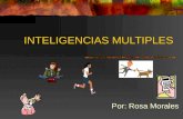 INTELIGENCIAS MULTIPLES Por: Rosa Morales. ¿ Qu é es una inteligencia ? Es la capacidad para: Resolver problemas cotidianos. Generar nuevos problemas.