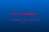 LA HIPERBOLA Profesora: Eva Saavedra G.. La Hipérbola APLICACIONES EN EL MUNDO REAL Para diseño de Puentes, ya que se puede distribuir el peso de todo.