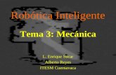 Robótica Inteligente Tema 3: Mecánica L. Enrique Sucar Alberto Reyes ITESM Cuernavaca.