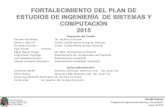 Comité Asesor Programa de Ingeniería de Sistemas y Computación Enero de 2015 Integrantes del Comité German Hernández Dir. de Área Curricular Sandra L Rojas.