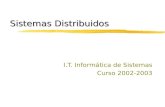 Sistemas Distribuidos I.T. Informática de Sistemas Curso 2002-2003.