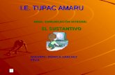I.E. TUPAC AMARU AREA: COMUNICACIÓN INTEGRAL EL SUSTANTIVO EL SUSTANTIVO DOCENTE: MÓNICA SÁNCHEZ FÉLIX.