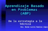 Aprendizaje Basado en Problemas (ABP) De la estrategia a la técnica Dra. Norma Lucila Ramírez López.