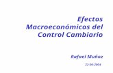 Investigación Económica Efectos Macroeconómicos del Control Cambiario Rafael Muñoz 22-06-2004 22 de junio 2004.