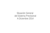 Situación General del Sistema Previsional A Diciembre 2014.