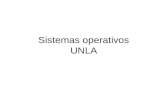 Sistemas operativos UNLA. Sistemas Operativos Es un conjunto de programas. Estos programas trabajan juntos para lograr ciertos objetivos. Se encarga de.