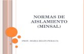 NORMAS DE AISLAMIENTO (MINSAL) PROF.: MARIA BELEN PERALTA.