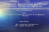 Hospital Maternidad Nuestra Señora De La Altagracia. DEPTO. DE ANESTESIOLOGIA Tema: Transporte de sustancias a través de la Membrana Celular. Expositores: