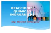REACCIONES QUÍMICAS INORGÁNICAS Ing. Nelson Velásquez.