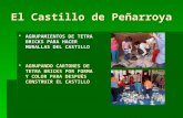 El Castillo de Peñarroya  AGRUPAMIENTOS DE TETRA BRICKS PARA HACER MURALLAS DEL CASTILLO  AGRUPANDO CARTONES DE TETRA BRICKS POR FORMA Y COLOR PARA DESPUÉS.