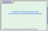 Carlos Alvarado de la Portilla Transmisión automática Relación de transmisión en la transmisión automática (epicicloidal).
