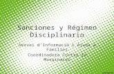 Sanciones y Régimen Disciplinario Servei d’Informació i Ajuda a Famílies Coordinadora Contra la Marginació.