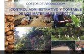 COSTOS DE PRODUCCIÓN I CONTROL ADMINISTRATIVO Y CONTABLE DE LOS MATERIALES DIRECTOS.