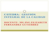 CÁTEDRA: GESTIÓN INTEGRAL DE LA CALIDAD DOCENTE: MG.ING.ELIZABETH FERNANDEZ GUTIERREZ.
