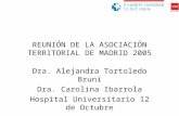 REUNIÓN DE LA ASOCIACIÓN TERRITORIAL DE MADRID 2005 Dra. Alejandra Tortoledo Bruni Dra. Carolina Ibarrola Hospital Universitario 12 de Octubre.