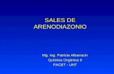SALES DE ARENODIAZONIO Mg. Ing. Patricia Albarracin Química Orgánica II FACET - UNT.