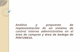 Análisis y propuesta de implementación de un sistema de control interno administrativo en el área de compras y área de bodega de PINTURESA.