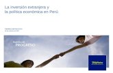 La inversión extranjera y la política económica en Perú Telefónica del Perú S.A.A 29 de octubre de 2007.