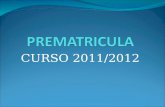 CURSO 2011/2012. A. OFERTA TOTAL PRESENCIAL (CURSO 2011/2012) Proceso de admisión del alumnado en período ordinario.
