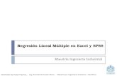 Regresión Lineal Múltiple en Excel y SPSS Maestría Ingeniería Industrial MII Diseño de Experimentos - Ing. Ricardo Fernando Otero - Maestría en Ingeniería.