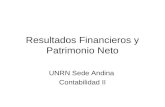 Resultados Financieros y Patrimonio Neto UNRN Sede Andina Contabilidad II.
