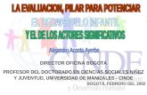 DIRECTOR OFICINA BOGOTA PROFESOR DEL DOCTORADO EN CIENCIAS SOCIALES NIÑEZ Y JUVENTUD, UNIVERSIDAD DE MANIZALES - CINDE BOGOTÁ, FEBRERO DEL 2002.
