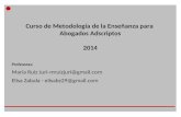 Curso de Metodología de la Enseñanza para Abogados Adscriptos 2014 Profesoras: María Ruiz Juri-mruizjuri@gmail.com Elisa Zabala - elisabz29@gmail.com.