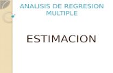 ANALISIS DE REGRESION MULTIPLE ESTIMACION. MODELO MULTIPLE DE REGRESIÓN  Es un modelo con más de una variable exógena incluida en el modelo y la forma.