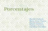 Porcentajes Mariel Córdova. Mary Josse Ibarra. Daniel Romero. Sophia Fimbres. Carolina González.