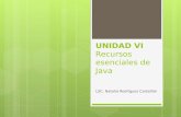 UNIDAD VI Recursos esenciales de Java LSC. Natalia Rodríguez Castellón.
