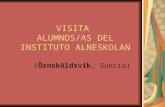 VISITA ALUMNOS/AS DEL INSTITUTO ALNESKOLAN (Örnsköldsvik, Suecia)