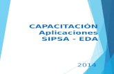 CAPACITACIÓN Aplicaciones SIPSA - EDA 2014. TEMAS  Solicitudes de APrA (SIPSA): I. Solicitud de CAA a partir de una Encomienda Digital de AGC II. Solicitud.