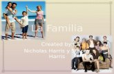 Created by: Nicholas Harris y Stacey Harris.  Today you all will learn about “La Familia”. You will also learn how to use “tener”. (fill in the chart.