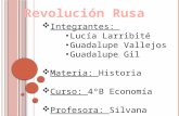 Integrantes: Lucía Larribité Guadalupe Vallejos Guadalupe Gil  Materia: Historia  Curso: 4ºB Economía  Profesora: Silvana Campo.