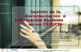 Encuentro de Comités Éticos de Investigación Clínica – Sevilla Octubre 2007 Gestión de la Documentación e Información Recibida en un CEIC/CEI Mireia Cantero.