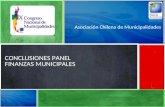 Asociación Chilena de Municipalidades CONCLUSIONES PANEL FINANZAS MUNICIPALES.